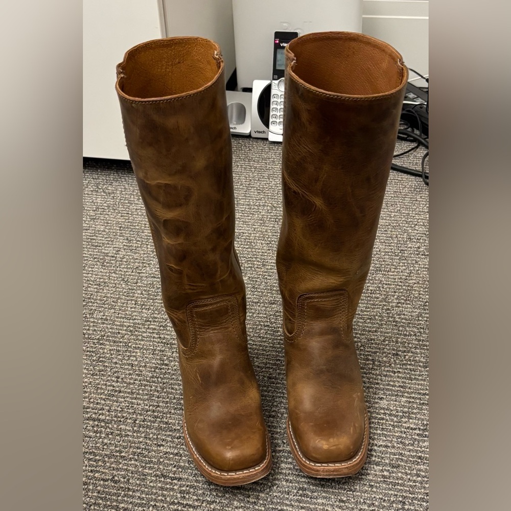 FRYE AND CO. Tall Brown Leather Heeled Boots